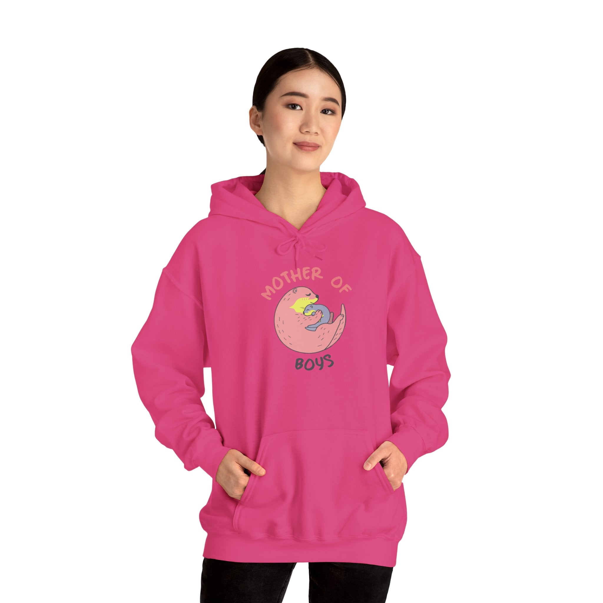 Mom's Unisex Hooded Sweatshirt – Mother of Boys Design