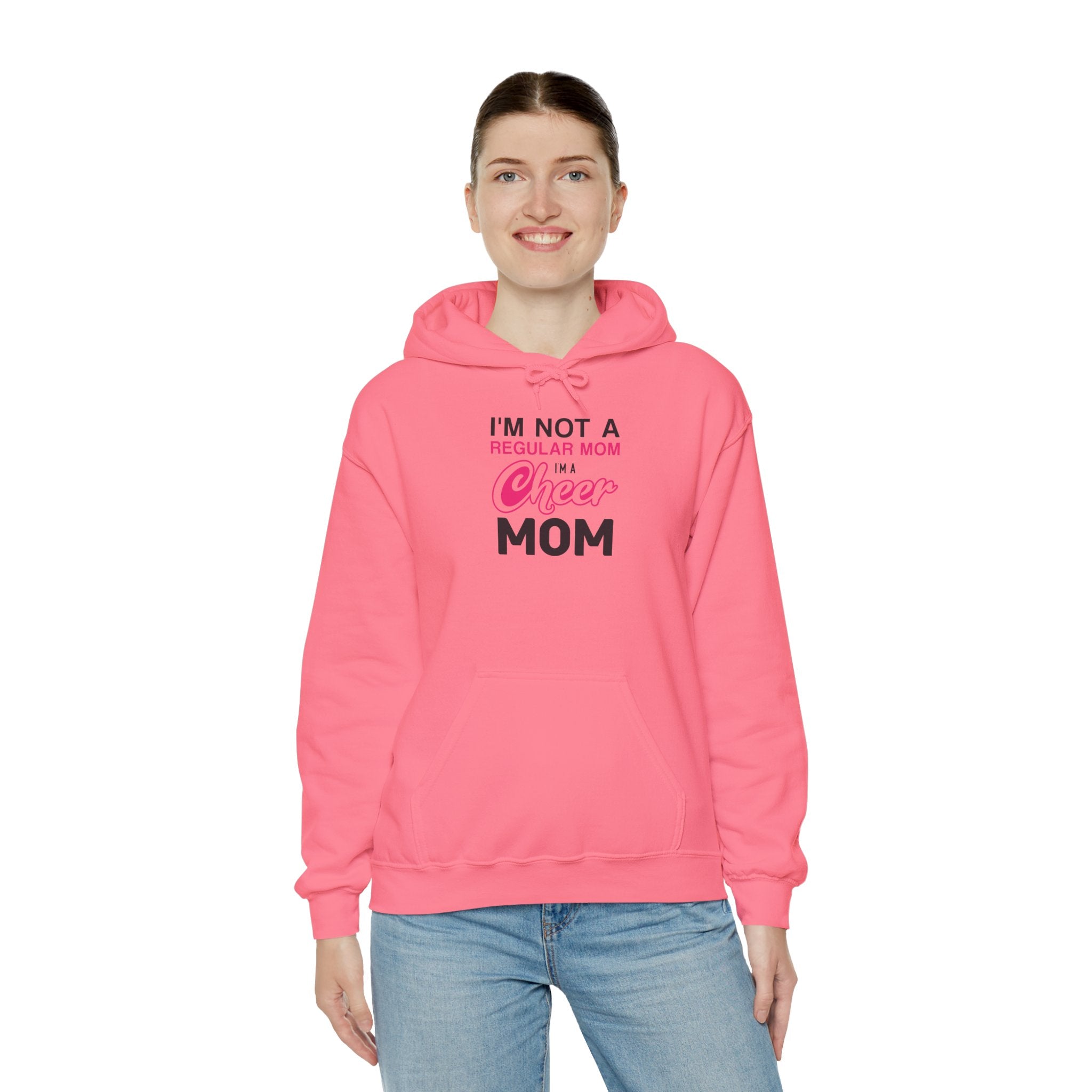 Mom's Unisex Hooded Sweatshirt - I'm Not a Regular Mom Design - Cheer Mom Hoodie