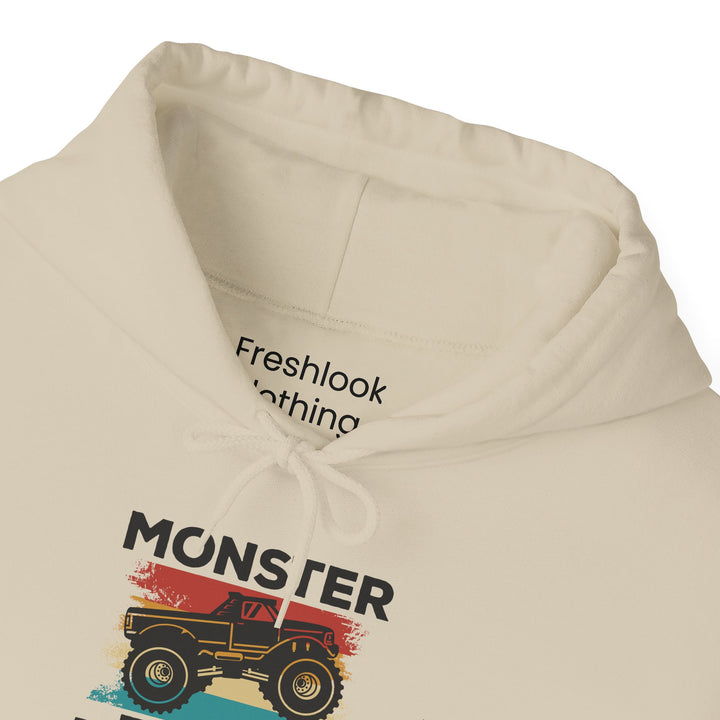 Dad’s Hooded Sweatshirt – Monster Truck Dad Design