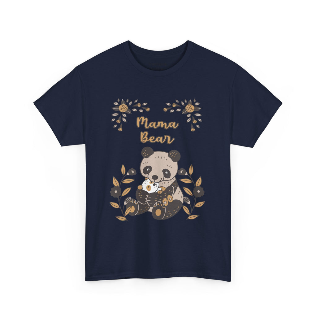 Mom T-Shirt - Mama Bear with Cute Panda Design