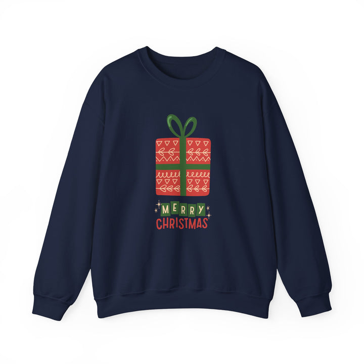 Christmas Present Sweatshirt – 'Merry Christmas' Holiday Crewneck