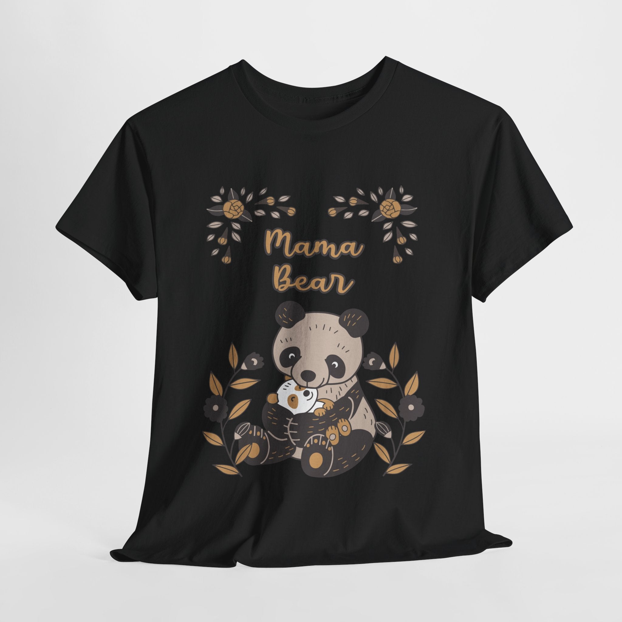 Mom T-Shirt - Mama Bear with Cute Panda Design