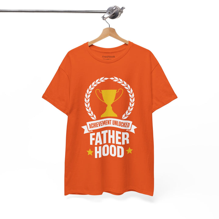 Dad's T-Shirt - Achievement Unlocked Fatherhood Design