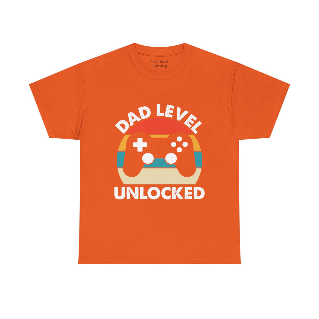 Dad's T-Shirt - Dad Level Unlocked Design