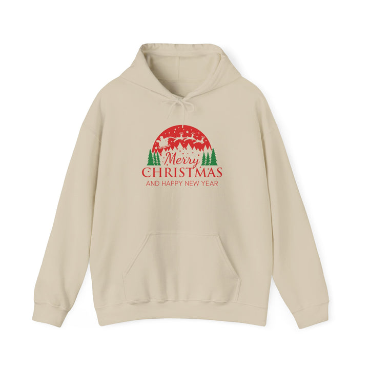 Merry Christmas Hoodie - Festive Red & Green Holiday Sweatshirt