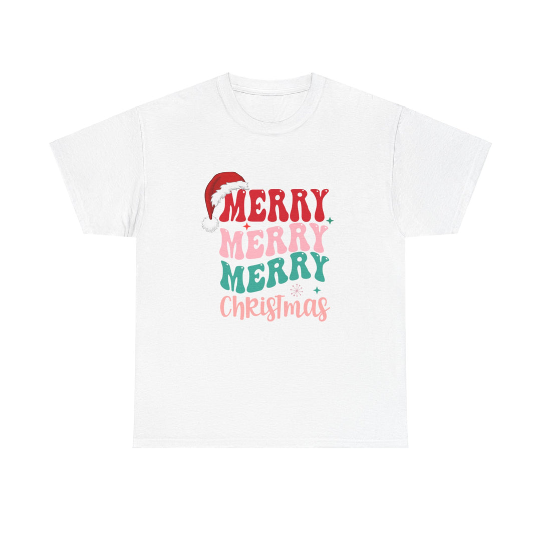 Merry Christmas Unisex Heavy Cotton Tee - Festive Holiday Shirt