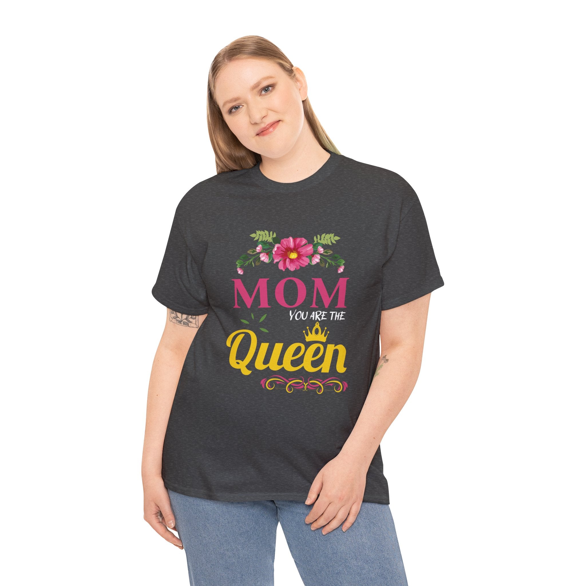 Mom T-Shirt – Mom You Are the Queen – Floral Design