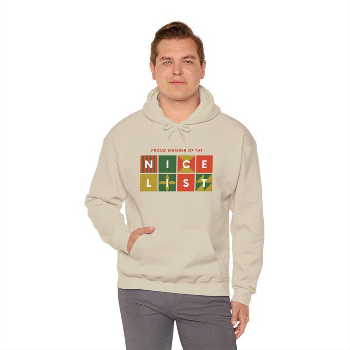 Proud Member of the Nice List Hoodie - Cozy Holiday Sweatshirt for Christmas Celebrations