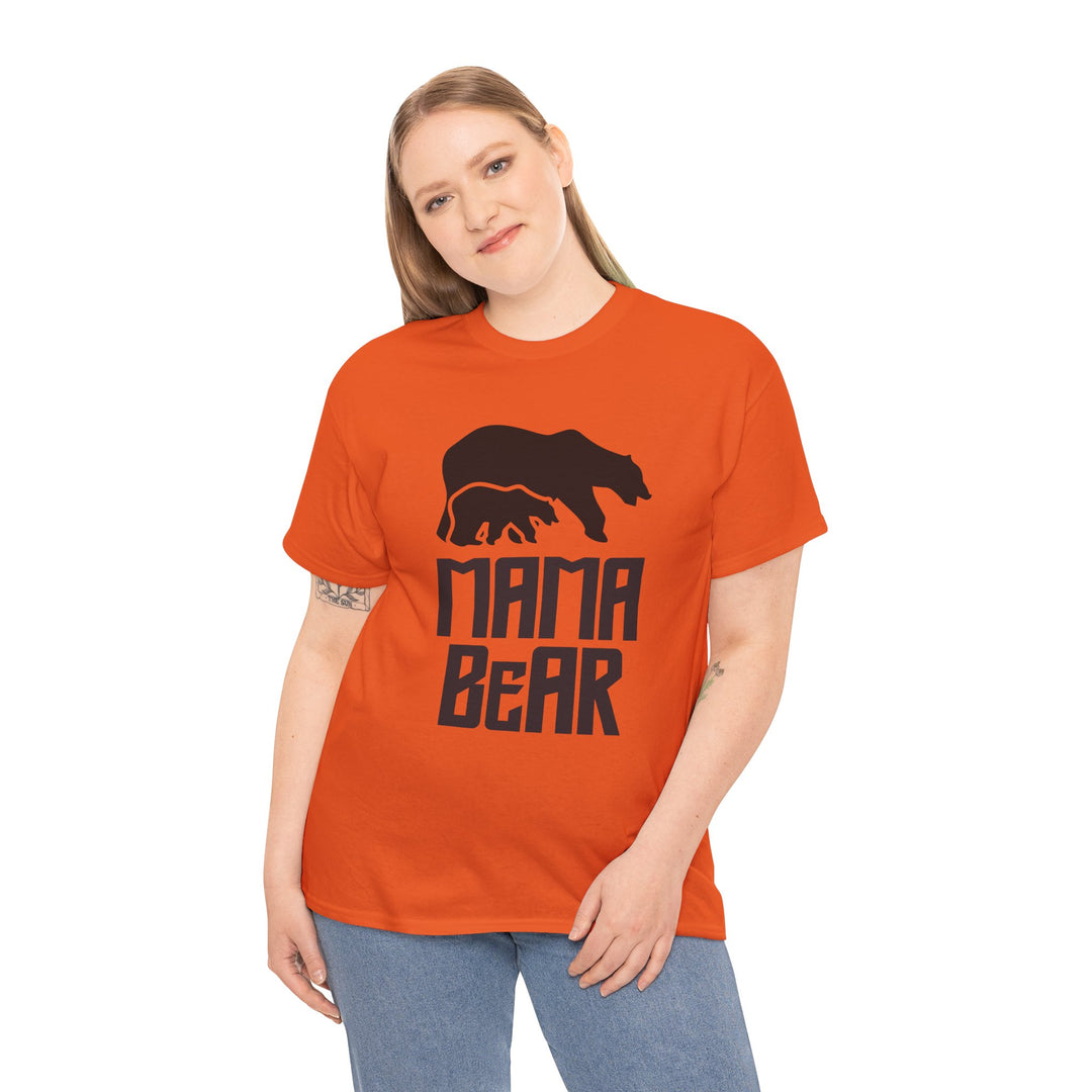 Mom’s T-shirt – Mama Bear Unisex Heavy Cotton Tee - Perfect Gift for Moms Design