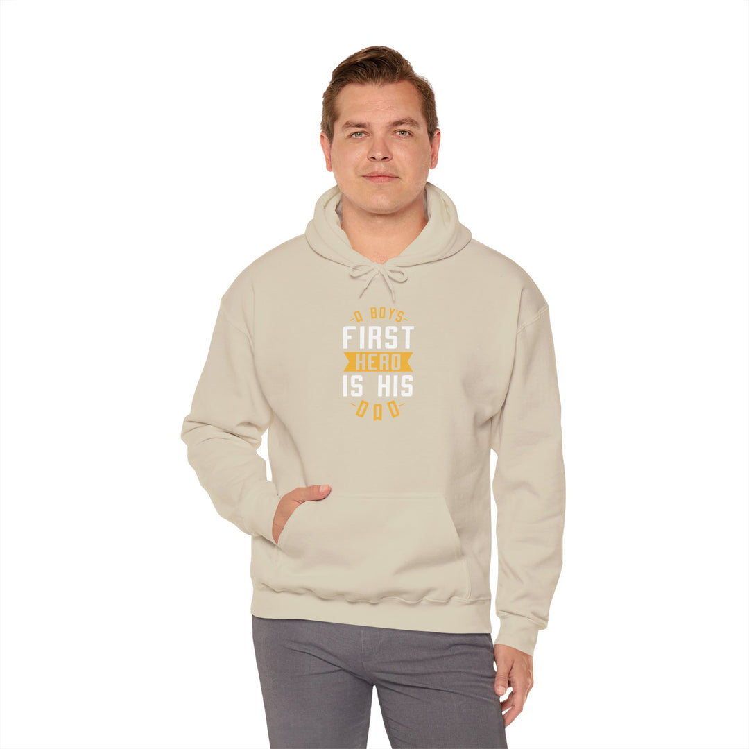 Dad’s Hooded Sweatshirt – Boys First Hero Is His Dad Design