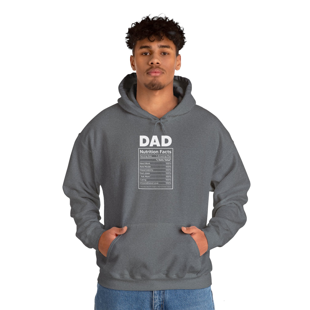 Dad’s Hooded Sweatshirt – Funny Dad Nutrition Facts Design