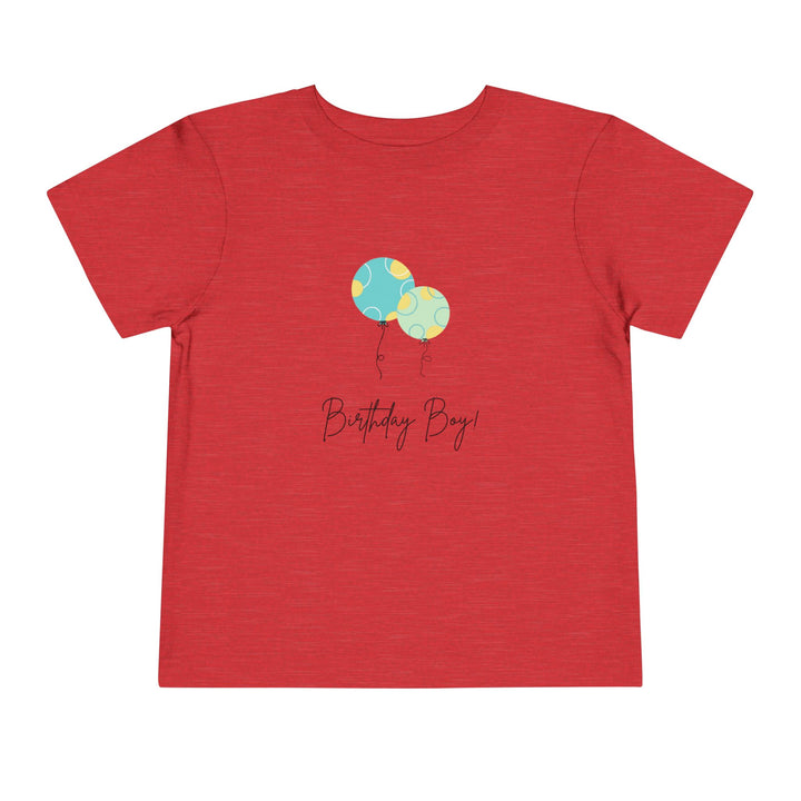 Toddler Tee — "Birthday Boy" Balloon Graphic