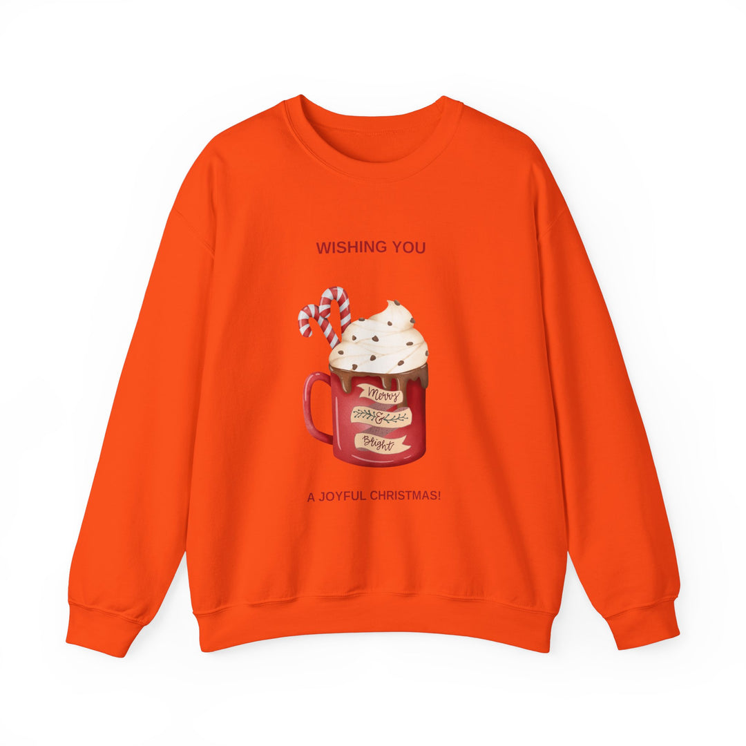 Joyful Christmas Hot Cocoa Sweatshirt - Cozy Holiday Crewneck