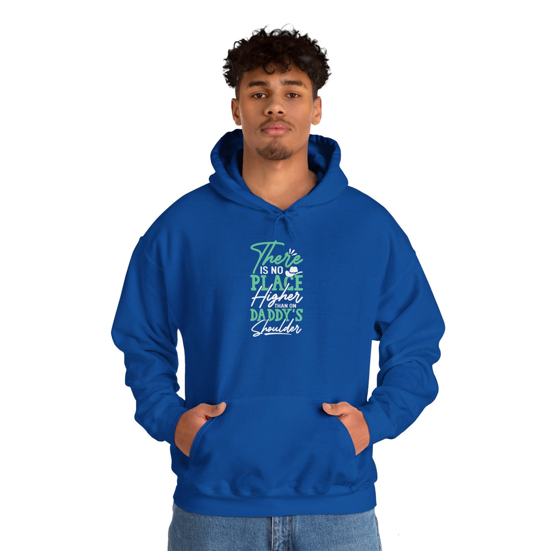 Dad’s Hooded Sweatshirt – There's No Place Like Daddy's Shoulder Design