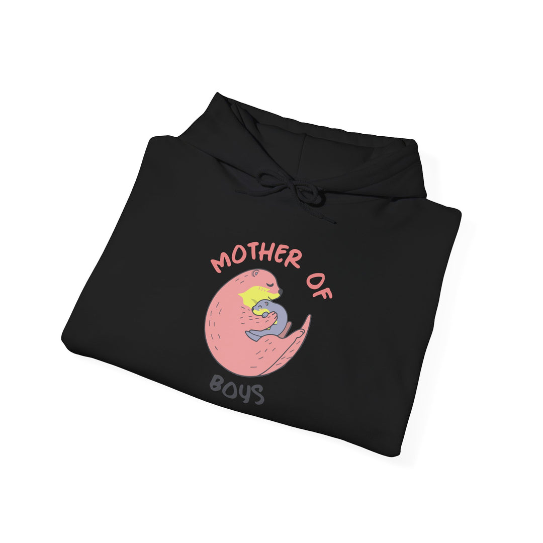 Mom's Unisex Hooded Sweatshirt - Mother of Boys Design