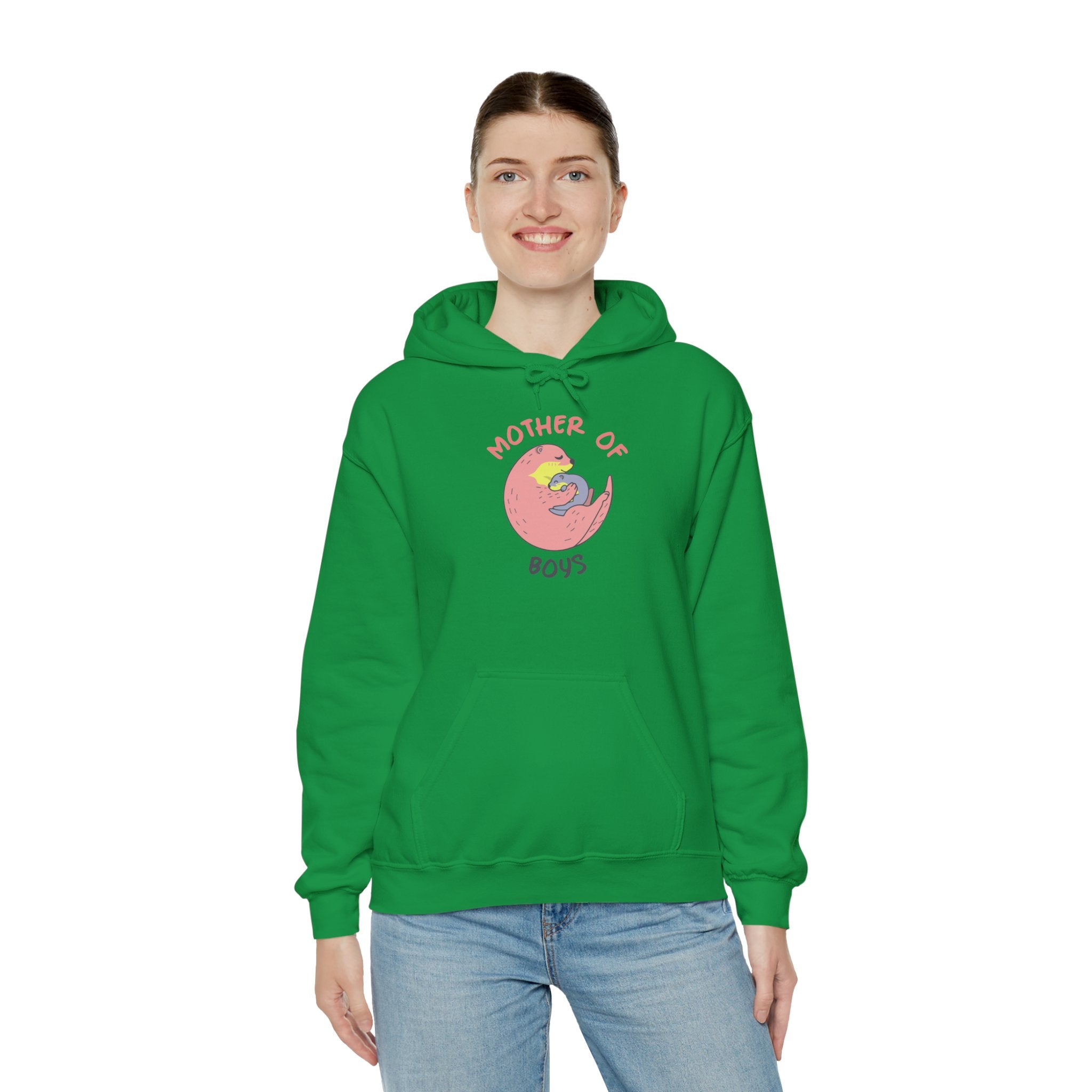 Mom's Unisex Hooded Sweatshirt – Mother of Boys Design
