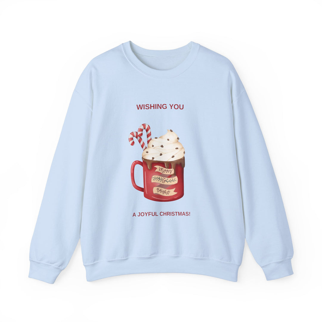 Joyful Christmas Hot Cocoa Sweatshirt - Cozy Holiday Crewneck