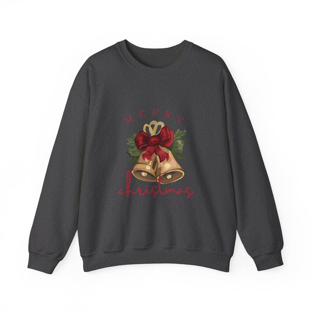 Christmas Bells Crewneck Sweatshirt — "Merry Christmas" Holiday Pullover