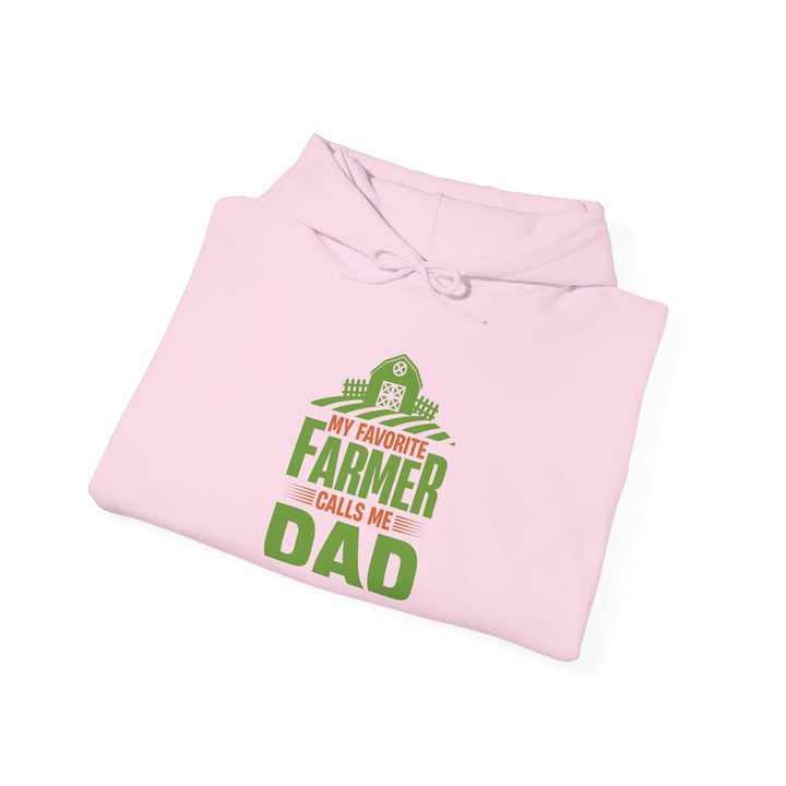 Dad’s Hooded Sweatshirt – My Favorite Farmer Calls Me Dad Design