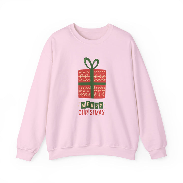 Christmas Present Sweatshirt – 'Merry Christmas' Holiday Crewneck