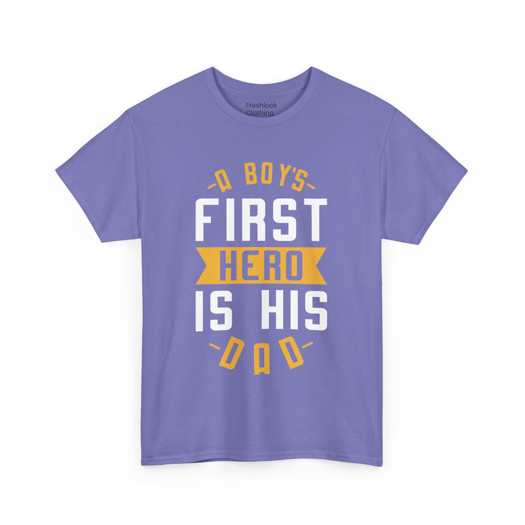 Dad's T-Shirt - A Boy's First Hero is His Dad Design