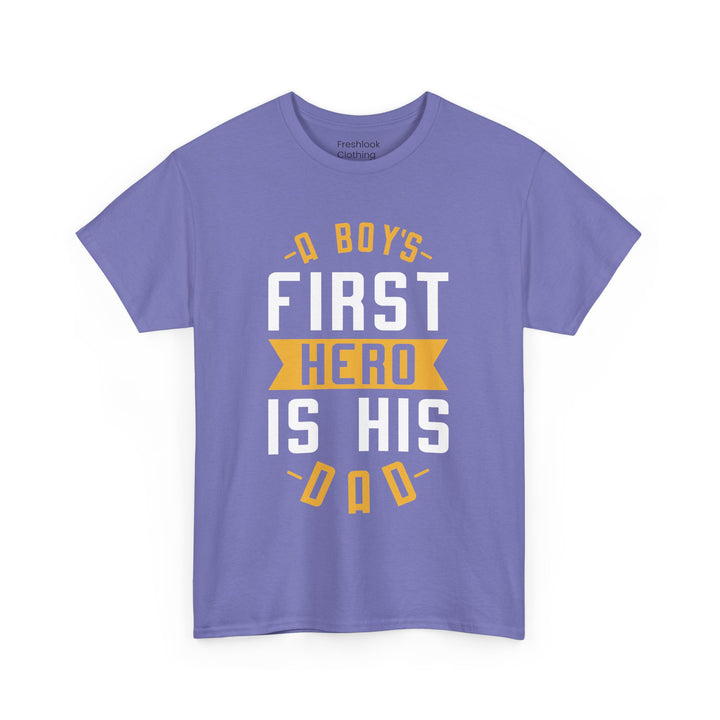 Dad's T-Shirt - A Boy's First Hero is His Dad Design