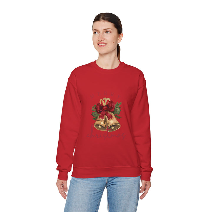 Christmas Bells Crewneck Sweatshirt — "Merry Christmas" Holiday Pullover