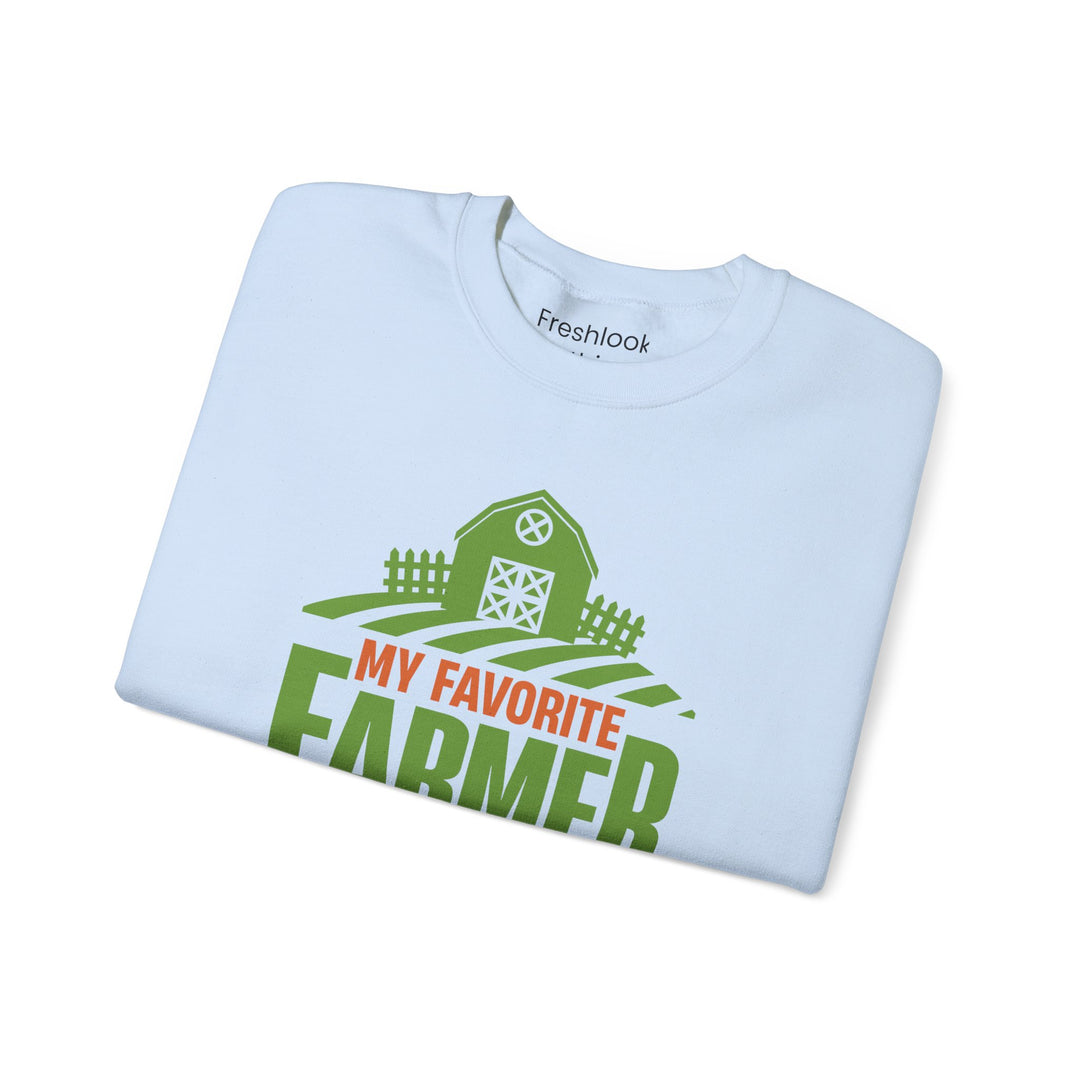 Dad’s Sweatshirt – My Favorite Farmer Calls Me Dad Design