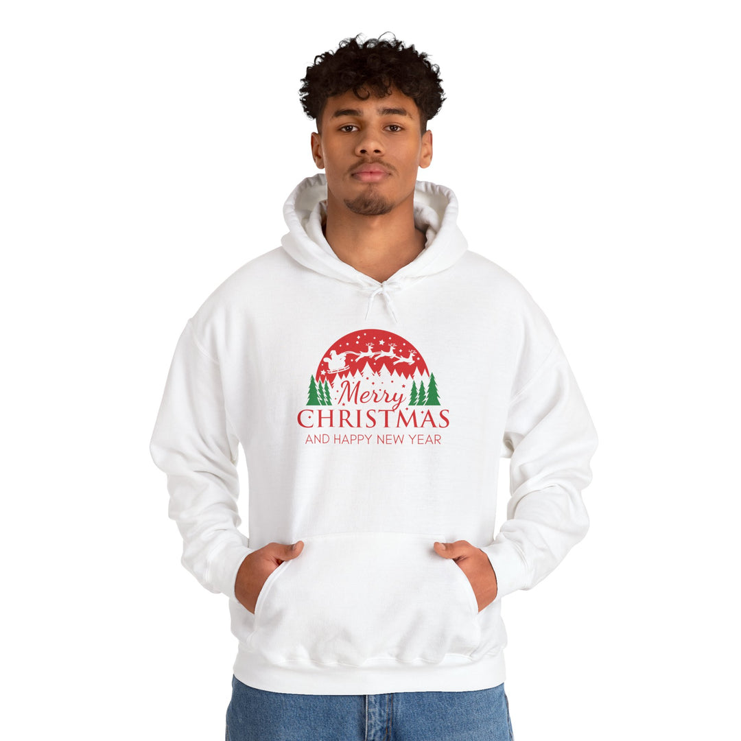 Merry Christmas Hoodie - Festive Red & Green Holiday Sweatshirt