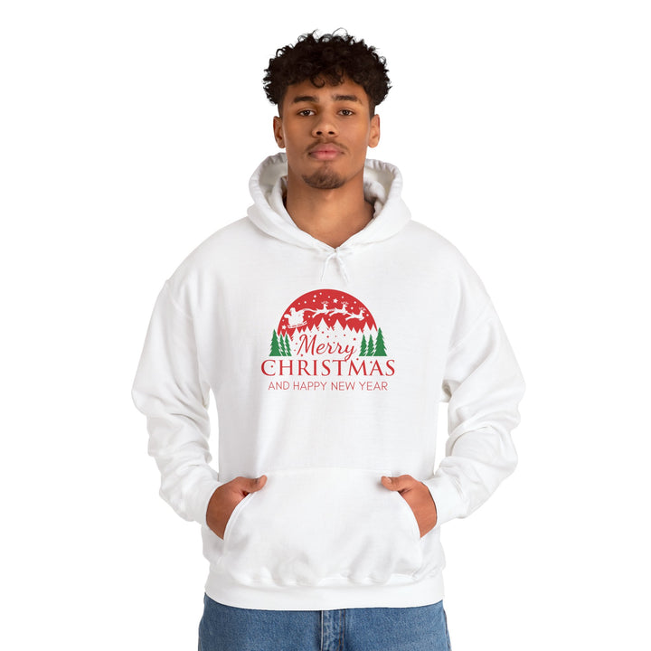 Merry Christmas Hoodie - Festive Red & Green Holiday Sweatshirt