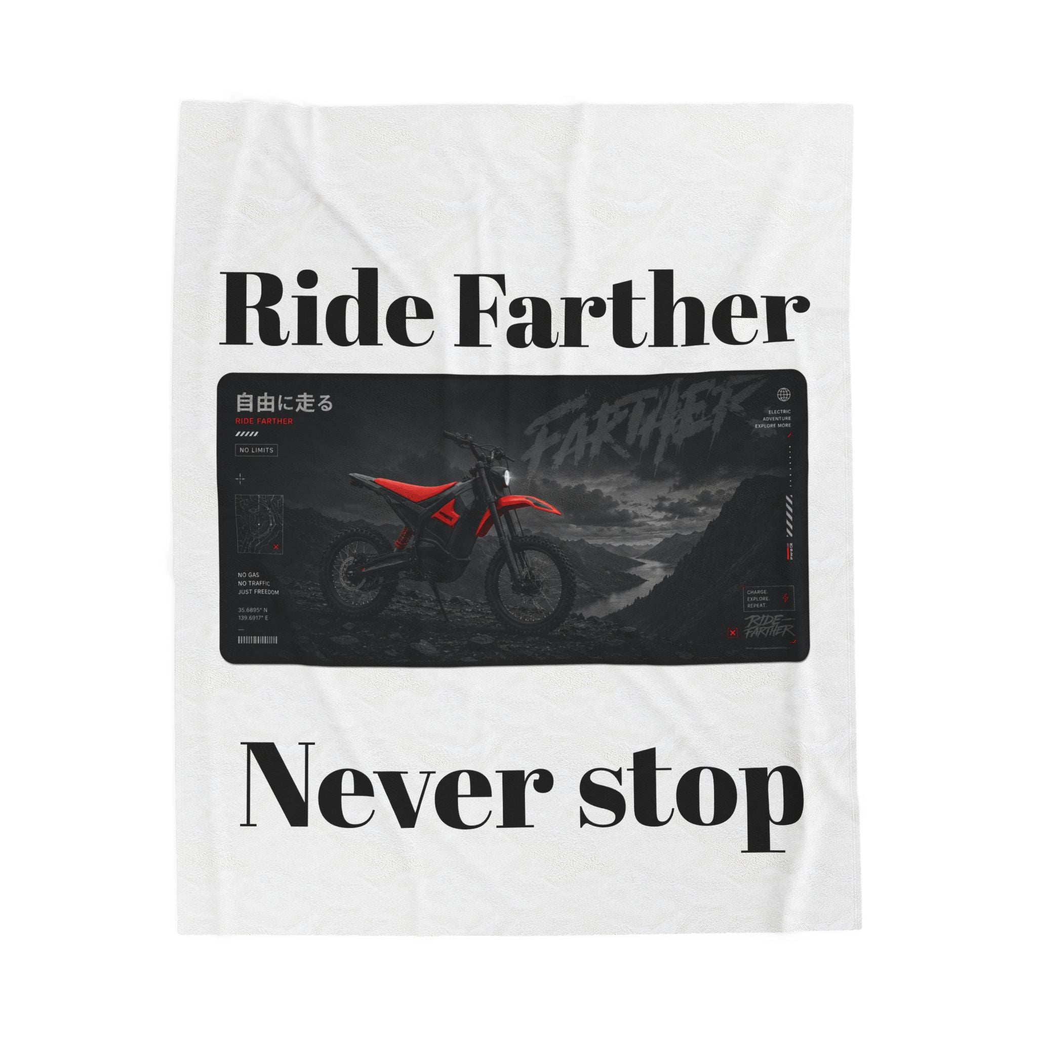E-bike /dirtbike Plush Blanket