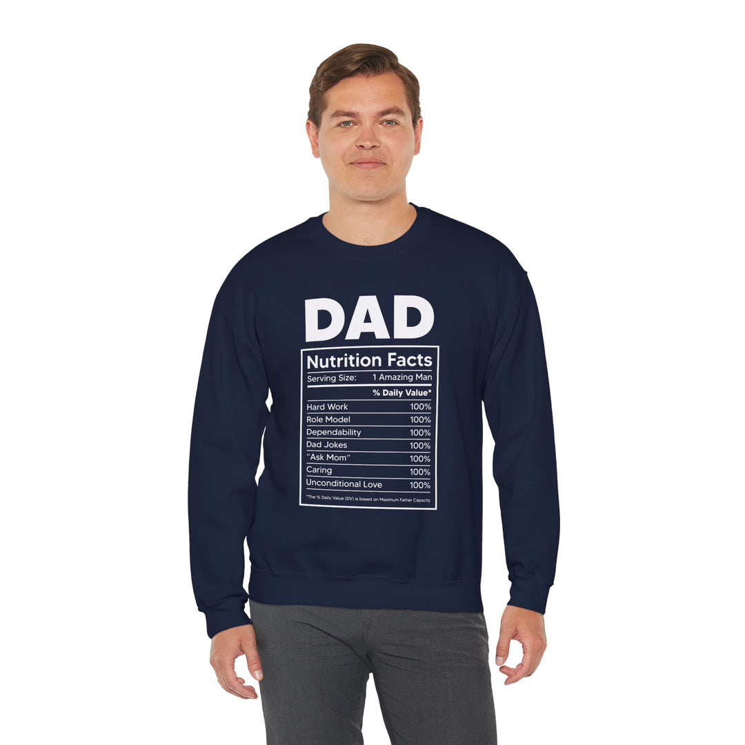 Dad’s Sweatshirt – Dad Nutrition Facts Design