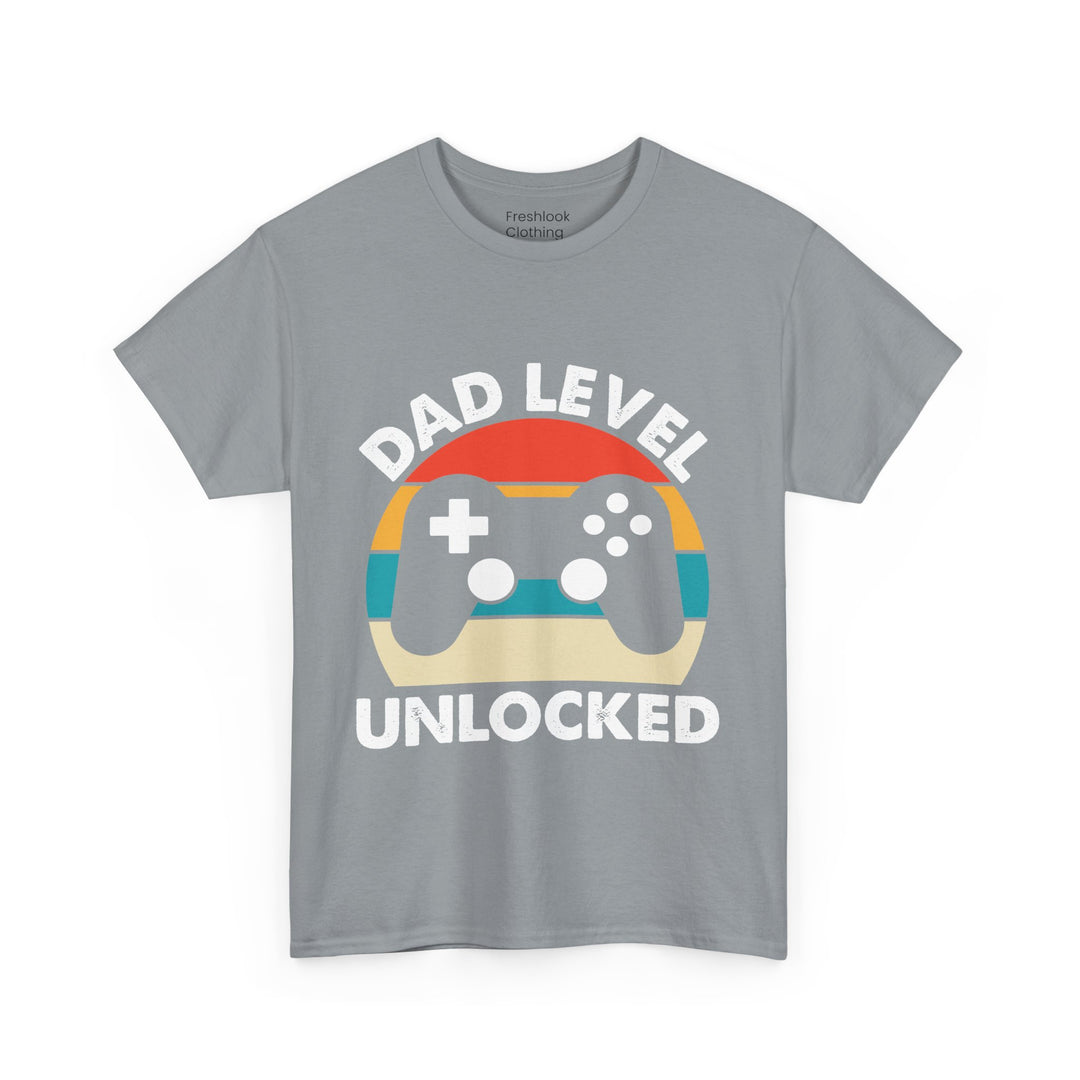 Dad's T-Shirt - Dad Level Unlocked Design