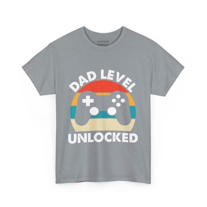 Dad's T-Shirt - Dad Level Unlocked Design