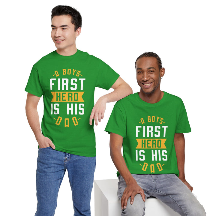 Dad's T-Shirt - A Boy's First Hero is His Dad Design