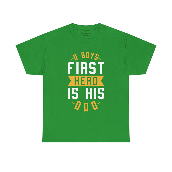 Dad's T-Shirt - A Boy's First Hero is His Dad Design