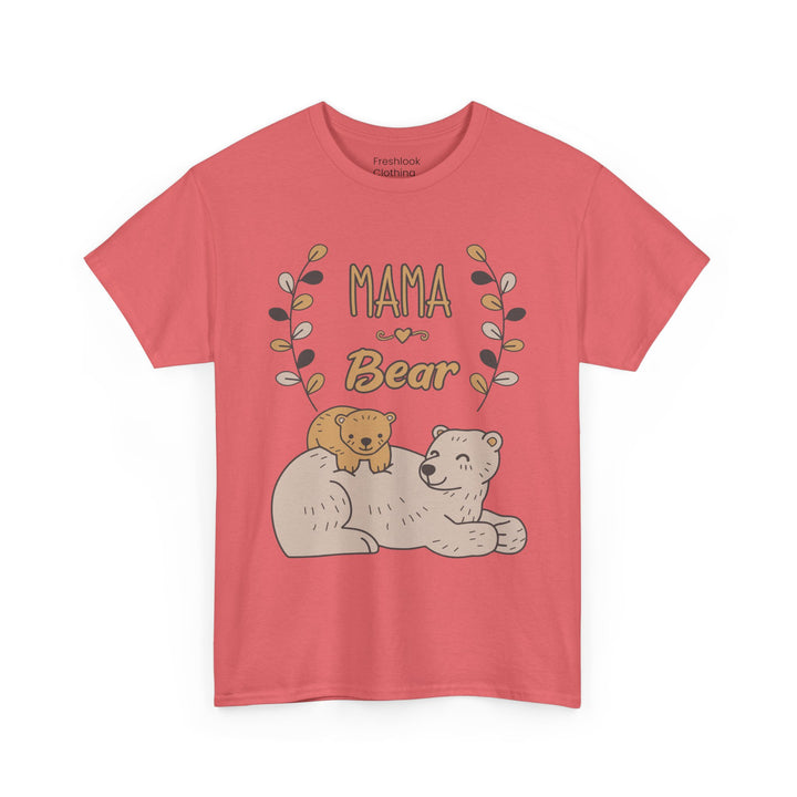 Mom T-Shirt - Mama Bear Design - Cute Bear Family Graphic T-Shirt