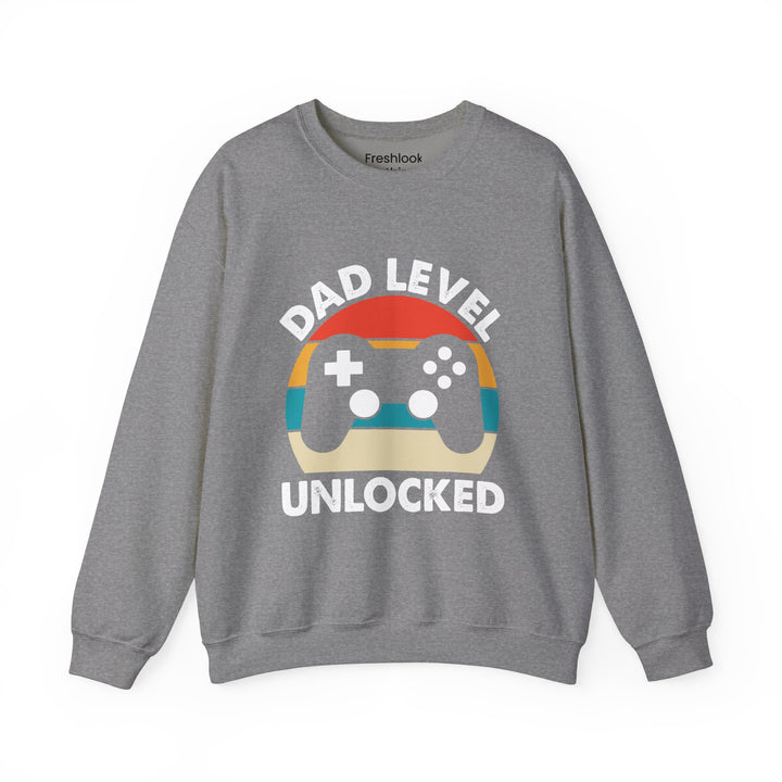 Dad’s Sweatshirt – Dad Level Unlocked Design