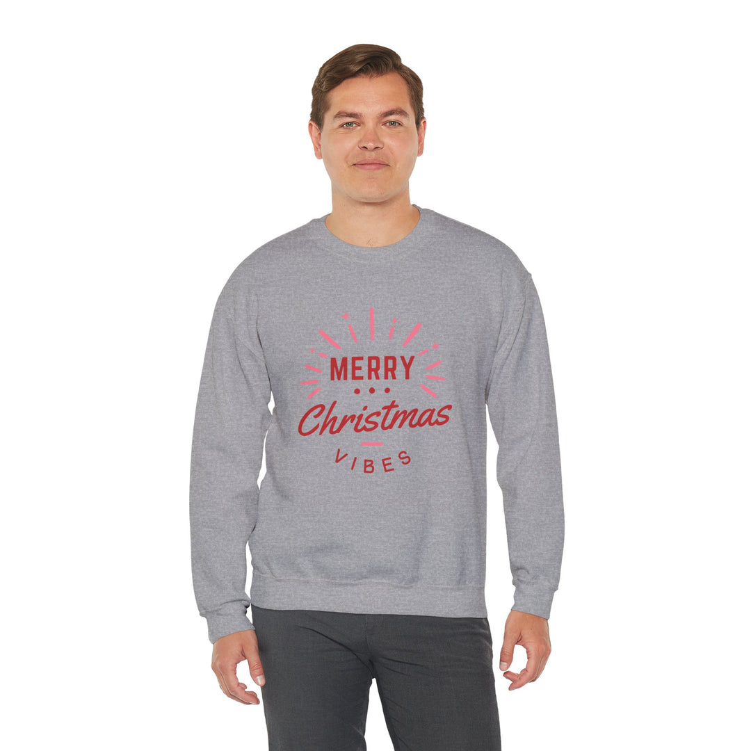 Christmas Sweatshirt — Merry Christmas Vibes Cozy Holiday Crewneck