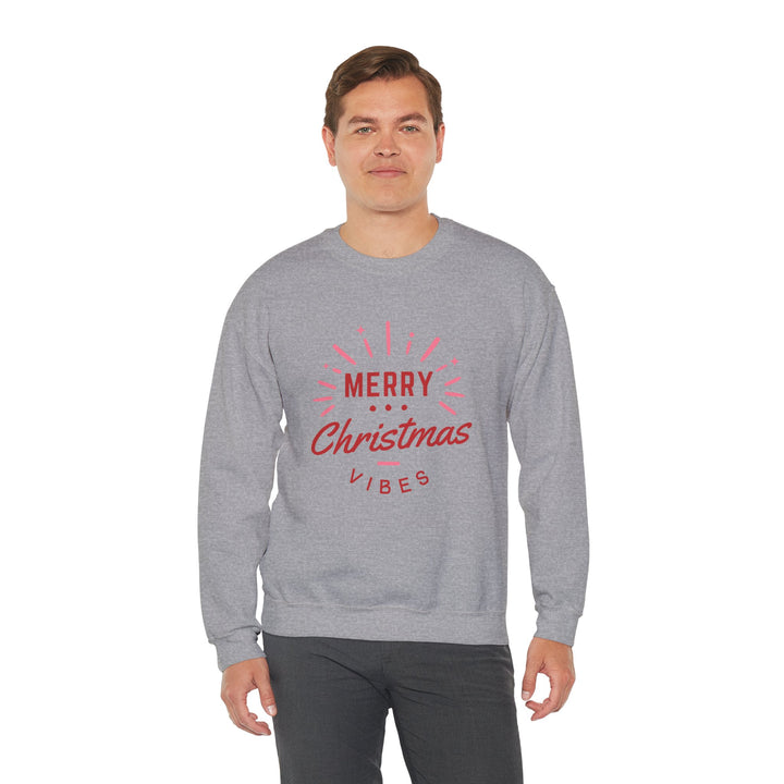 Christmas Sweatshirt — Merry Christmas Vibes Cozy Holiday Crewneck
