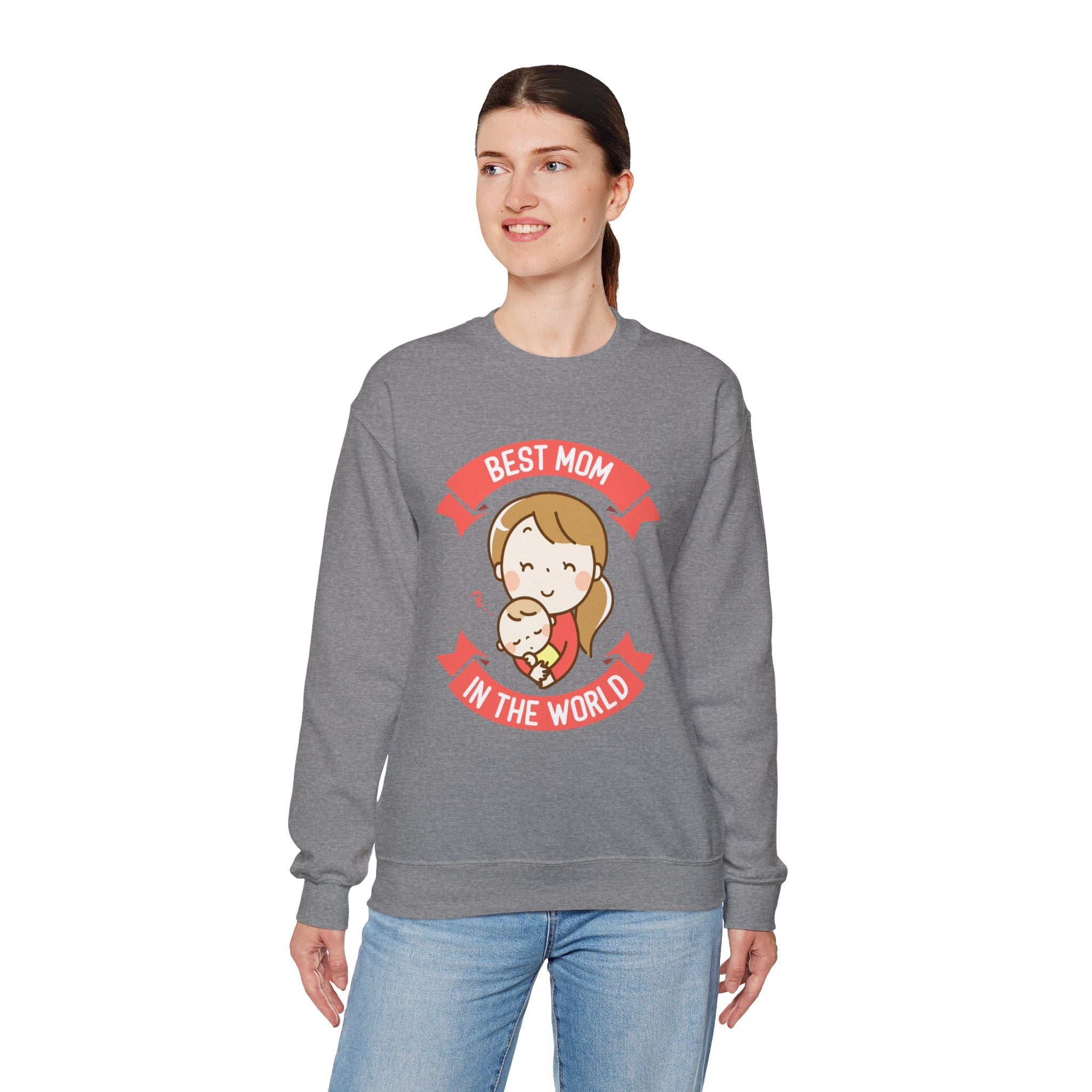 Mom's Sweatshirt - Best Mom in the World Design