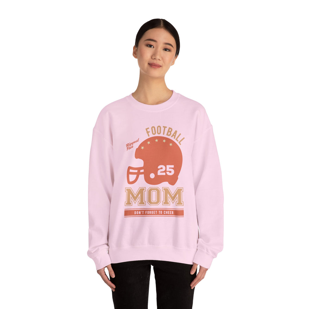 Mom's Sweatshirt - Biggest Football Fan Cheerful Design for Game Days