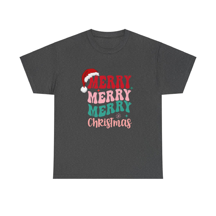 Merry Christmas Unisex Heavy Cotton Tee - Festive Holiday Shirt