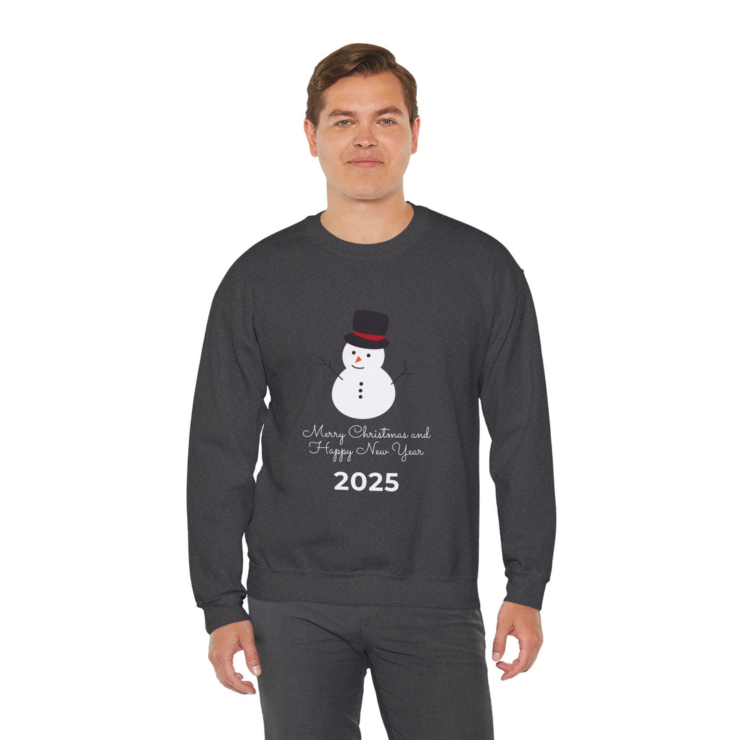 Christmas Snowman 2025 Crewneck Sweatshirt - "Merry Christmas and Happy New Year"