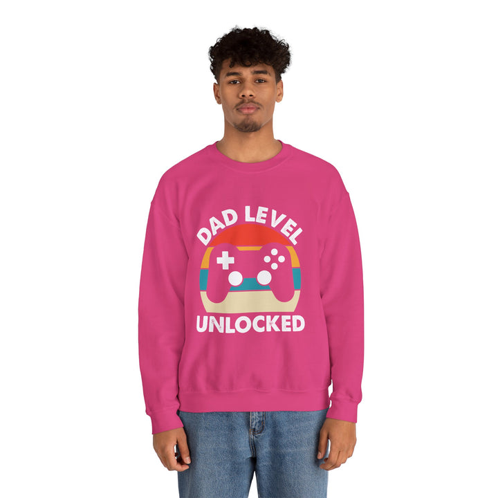 Dad’s Sweatshirt – Dad Level Unlocked Design