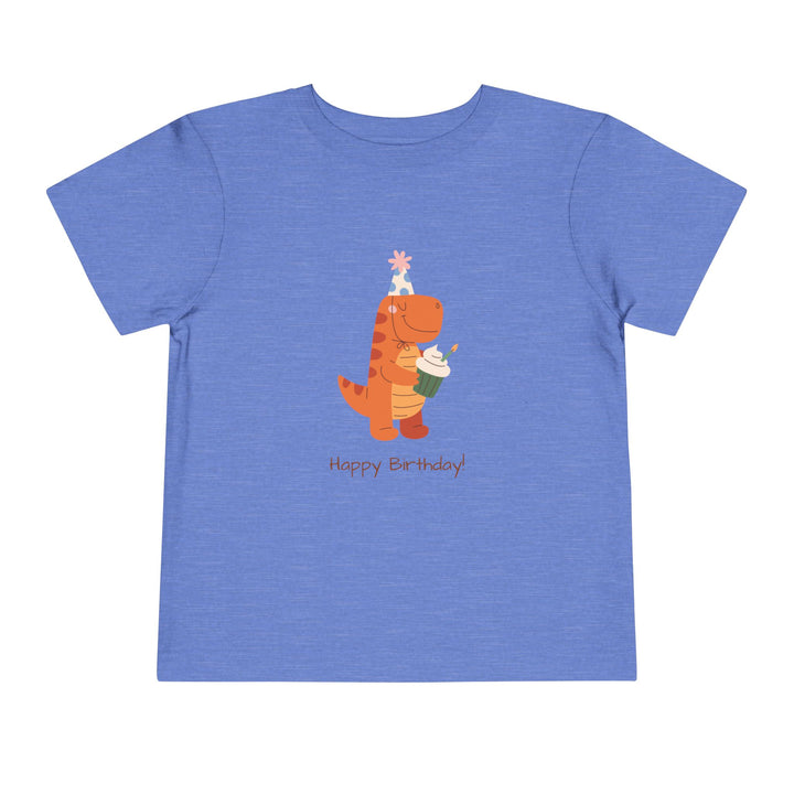 Toddler Tee — Cute Birthday Dinosaur "Happy Birthday" Shirt