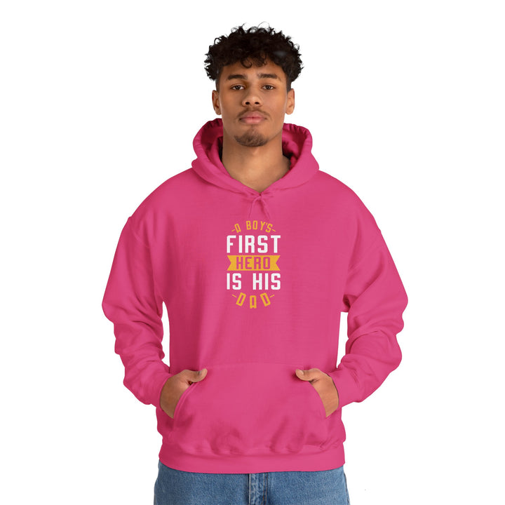 Dad’s Hooded Sweatshirt – Boys First Hero Is His Dad Design