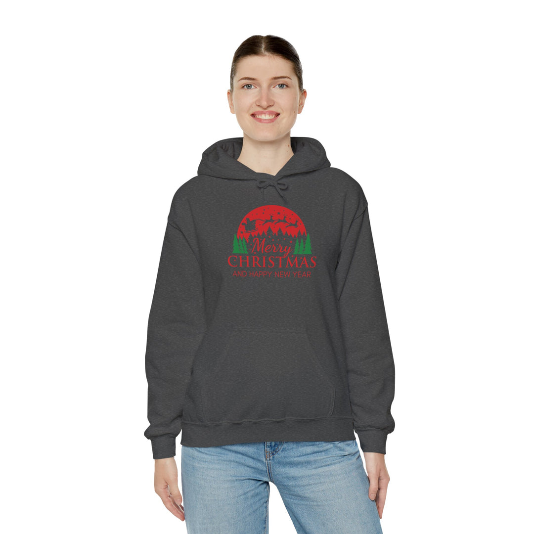 Merry Christmas Hoodie - Festive Red & Green Holiday Sweatshirt