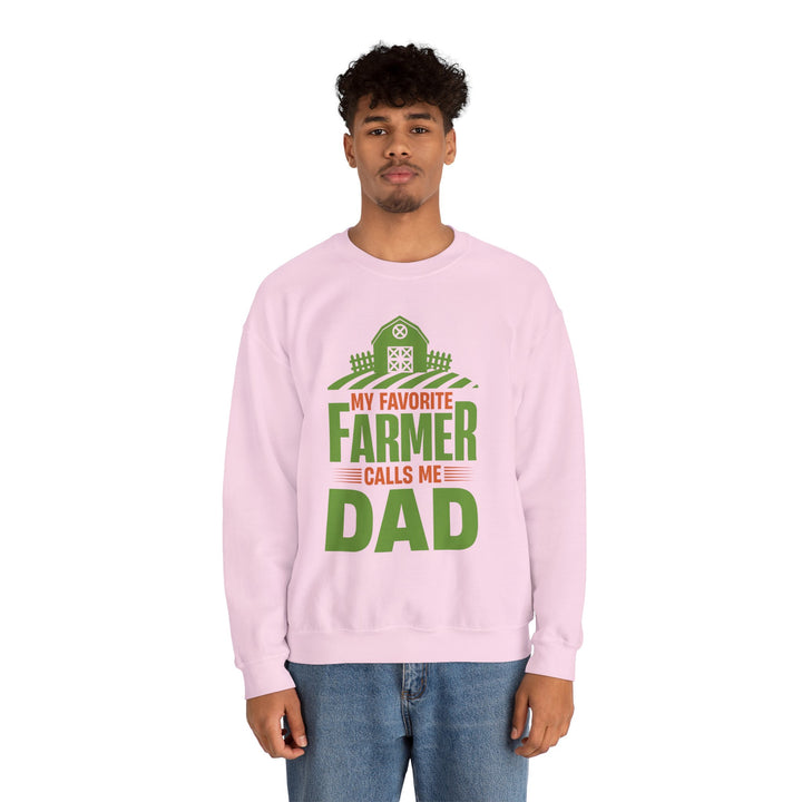 Dad’s Sweatshirt – My Favorite Farmer Calls Me Dad Design