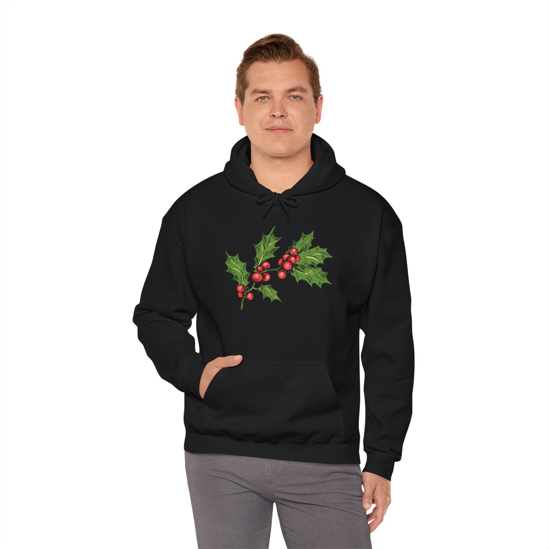 Festive Holly Unisex Hooded Sweatshirt